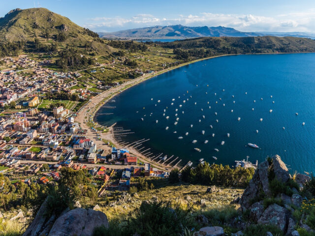 Bordering the shores of Lake Titicaca, the peaceful town of Copacabana is the starting point for excursions to the Bolivian island of Isla del Sol.